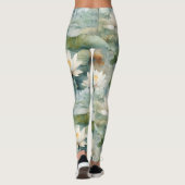 Green Lotus Flowers Serenity Leggings (Achterkant)