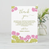 Green Lotus Lily Flowers Weddenschap Indiaas bedan Kaart (Staand voorkant)