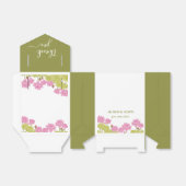 Green Lotus Lily Flowers Wedding Indian Bedankdoosjes (Uitgevouwen)