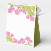 Green Lotus Lily Flowers Wedding Indian Bedankdoosjes (Achterkant)