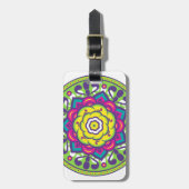 Green Lotus Mandala Bagagelabel (Voorkant verticaal)