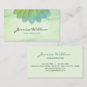 Green Lotus Yoga Instructor Visitekaartje (Voorkant / Achterkant)