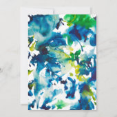 Green Love Abstracte Waterverf Wedding Invitation Kaart