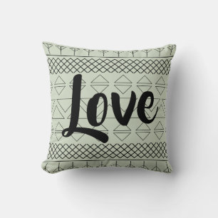 Green Love Aztec Pattern Print Geometric Southwest Kussen