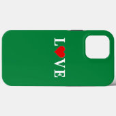 Green LOVE Elegant Classic Case-Mate iPhone Case (Achterkant (horizontaal))