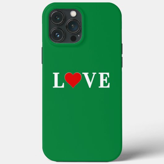 Green LOVE Elegant Classic Case-Mate iPhone Case (Achterkant)