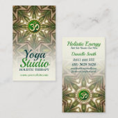 Green Love Energy Meditation Mandala Yoga Visitekaartje (Voorkant / Achterkant)