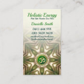 Green Love Energy Meditation Mandala Yoga Visitekaartje (Achterkant)