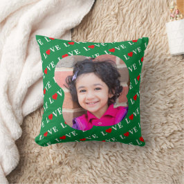 Green LOVE Heart Kussen