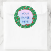 Green LOVE Heart Ronde Sticker (Tas)