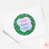 Green LOVE Heart Ronde Sticker (Envelop)
