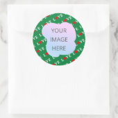Green LOVE Heart Ronde Sticker (Tas)