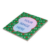 Green LOVE Heart Tegeltje (Zijkant)