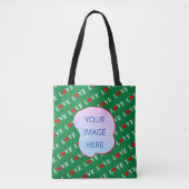 Green LOVE Heart Tote Bag (Voorkant)
