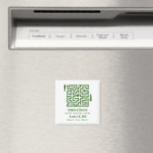 Green Love Maze Save the Date Magnet (Insitu (Vaatwasser))