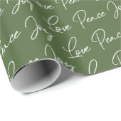 Green Love Peace Joy-kerstcadeaupapier Cadeaupapier (Rol Hoek)