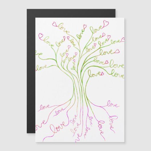 Green Love Tree of Life Light Elegant Modern Cute (Voorkant / Achterkant)