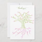 Green Love Tree of Life Light Elegant Modern Cute Bedankkaart (Voorkant)