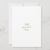 Green Love Tree of Life Light Elegant Modern Cute Bedankkaart (Achterkant)