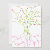 Green Love Tree of Life Light Elegant Modern Cute Bedankkaart (Voorkant)