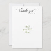 Green Love Tree of Life Light Elegant Modern Cute Bedankkaart (Achterkant)