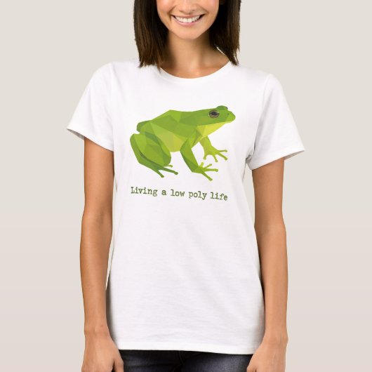 Green Low Poly Life Frog Vrouwen T-shirt (Voorkant)