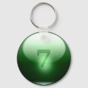 Green Lucky 7 Sleutelhanger