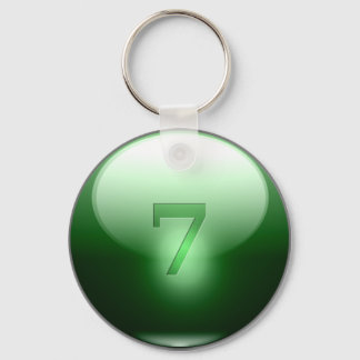Green Lucky 7 Sleutelhanger