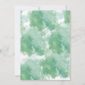 Green Lucky Charm Waterverf Genderonthulling Kaart (Achterkant)