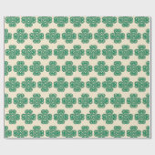 Green Lucky Clover Shamrock Celtic Knot Cadeaupapier (Vlak)