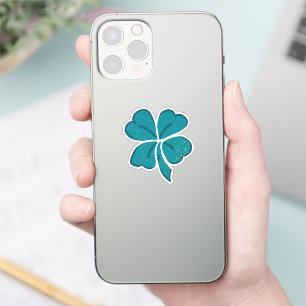 Green Lucky Clover Shamrock St. Patrick's Day Sticker