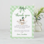 Green Lucky Duck Boy Verjaardag Bedankt Card Kaart (Staand voorkant)