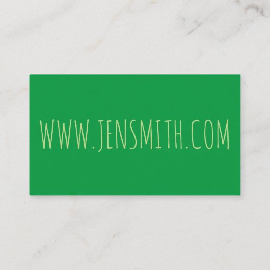 Green Lucky Irish Shamrock Clover Wreath St. Paddy Visitekaartje (Achterkant)