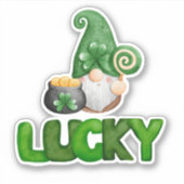 Green Lucky Little Irish Guy Sticker (Voorkant)