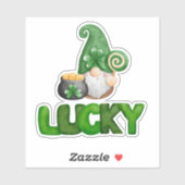 Green Lucky Little Irish Guy Sticker (Vel)