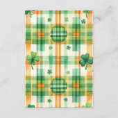 Green Lucky Little Shamrock Diapper Raffle Informatiekaartje (Achterkant)