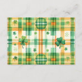 Green Lucky Little Shamrock Diapper Raffle Informatiekaartje (Achterkant)