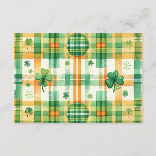 Green Lucky Little Shamrock Diapper Raffle Informatiekaartje (Achterkant)