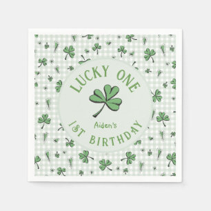 Green Lucky One Ierse 1e verjaardag Servet