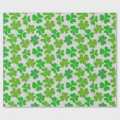 Green Lucky Shamrock St Patrick's Day Cadeaupapier (Vlak)