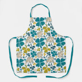 Green Lucky Shamrocks Clover St. Patrick's Day Apr Schort (Voorkant)