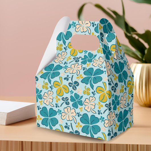 Green Lucky Shamrocks Clover St. Patrick's Day Bedankdoosjes