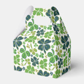 Green Lucky Shamrocks Clover St. Patrick's Day Bedankdoosjes (Achterkant)