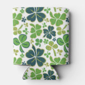 Green Lucky Shamrocks Clover St. Patrick's Day Blikjeskoeler (Achterkant)