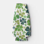 Green Lucky Shamrocks Clover St. Patrick's Day Flesjeskoeler (Voorkant)