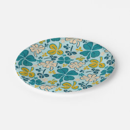 Green Lucky Shamrocks Clover St. Patrick's Day Papieren Bordje