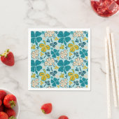 Green Lucky Shamrocks Clover St. Patrick's Day Servet (Insitu)