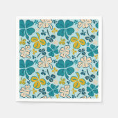 Green Lucky Shamrocks Clover St. Patrick's Day Servet (Voorkant)