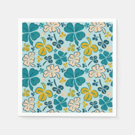 Green Lucky Shamrocks Clover St. Patrick's Day Servet