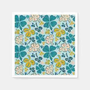 Green Lucky Shamrocks Clover St. Patrick's Day Servet